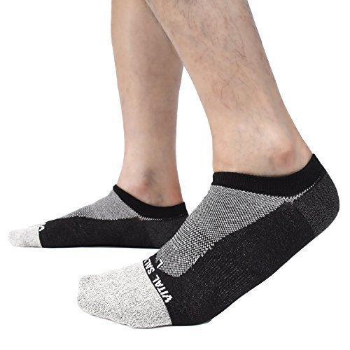 Thin athletic 'no show' sock - Black - Image 2