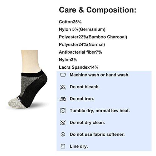 Thin athletic 'no show' sock - Black - Image 4