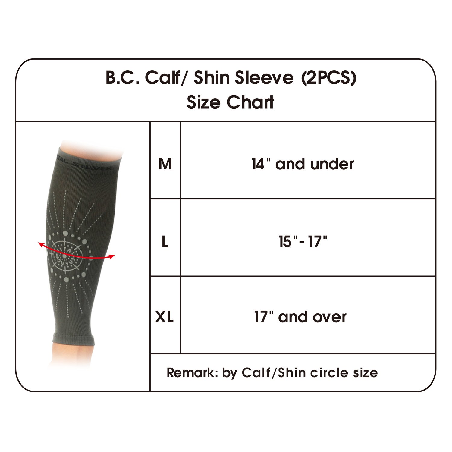 Bamboo Charcoal Calf/ Shin Sleeves (2PCS) - Image 3